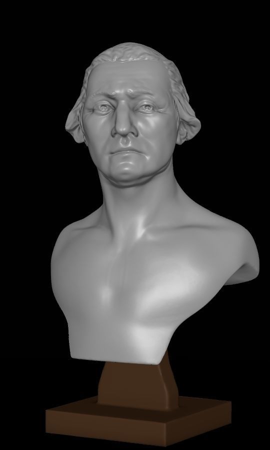 George Washington marble bust sculpture statue 3D model_10