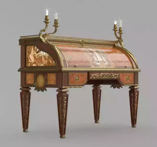 Secretaire marquetry