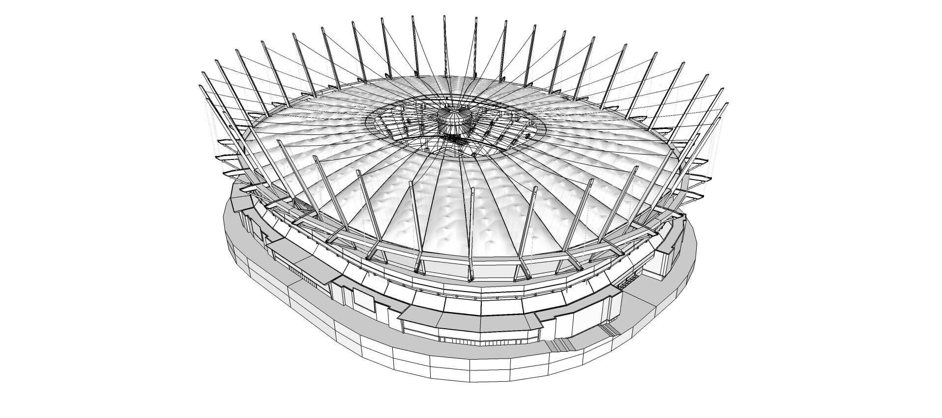 BC Place Stadium - Vancouver - Canada 3D model_9