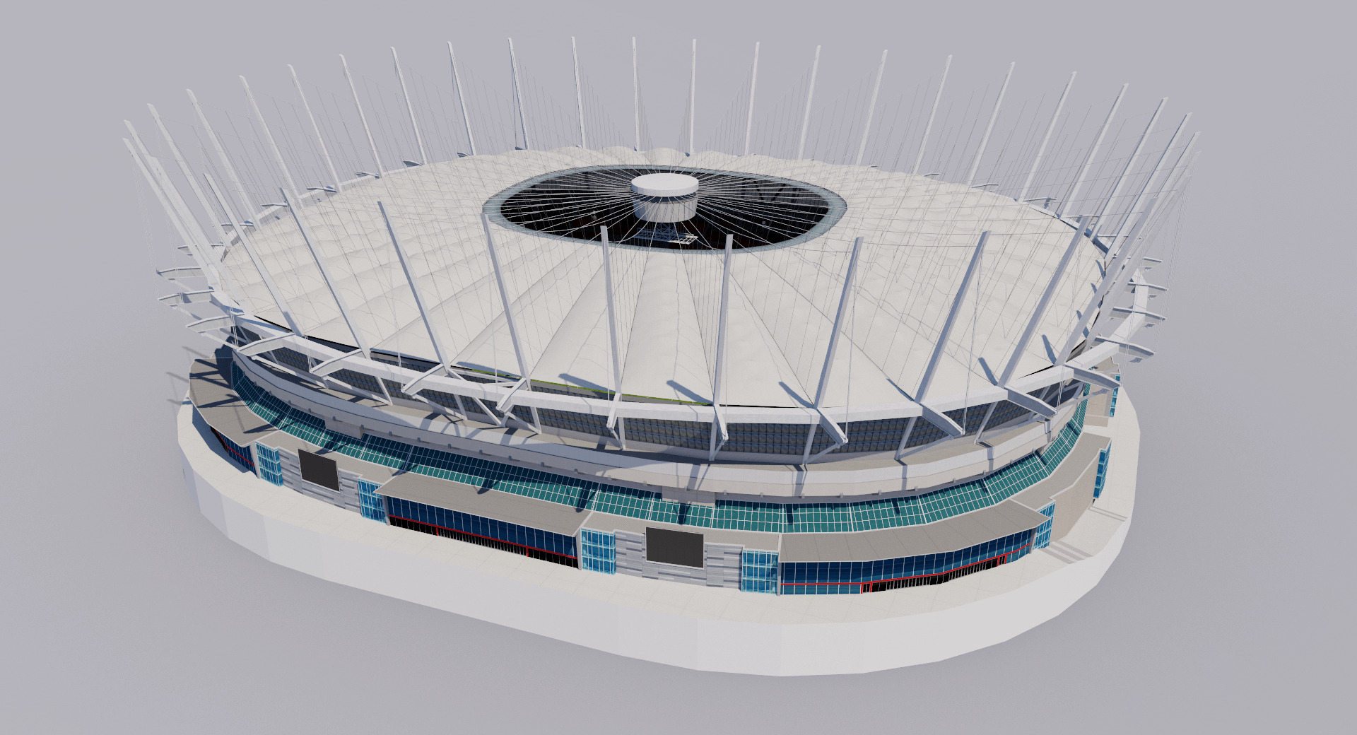 BC Place Stadium - Vancouver - Canada 3D model_8