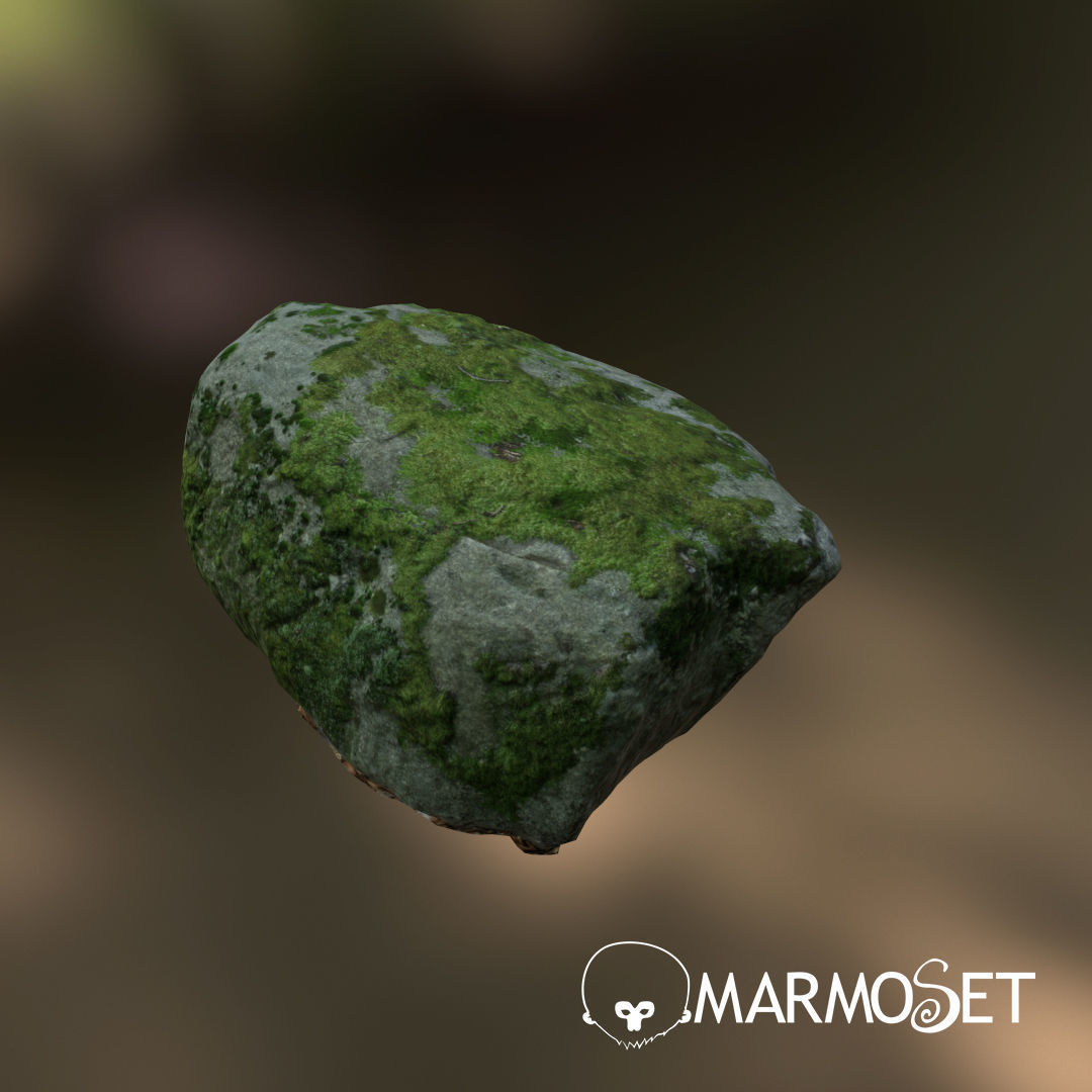 3d scanned nature stone 41 Low-poly 3D model_3