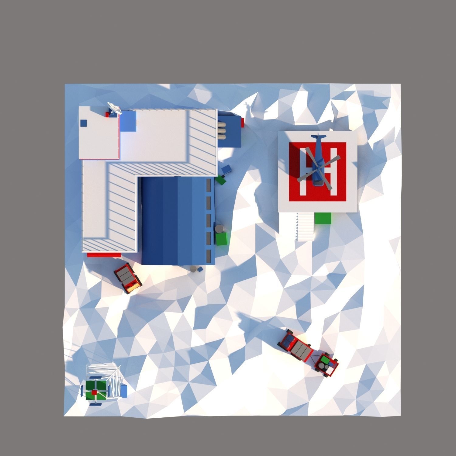 Antarctic scene low poly Low-poly 3D model_4