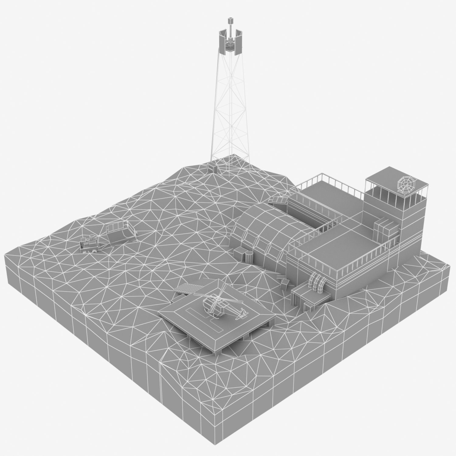 Antarctic scene low poly Low-poly 3D model_9