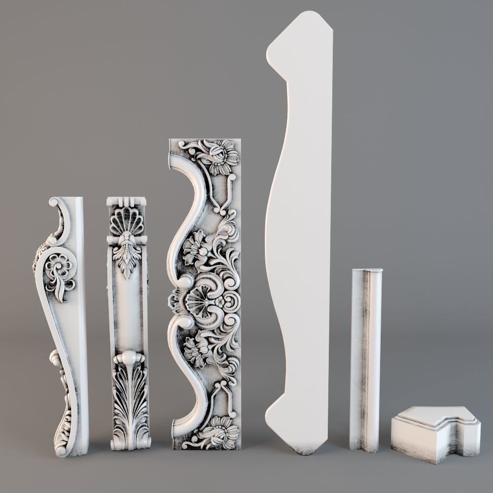 Classic fireplace 3D model_1