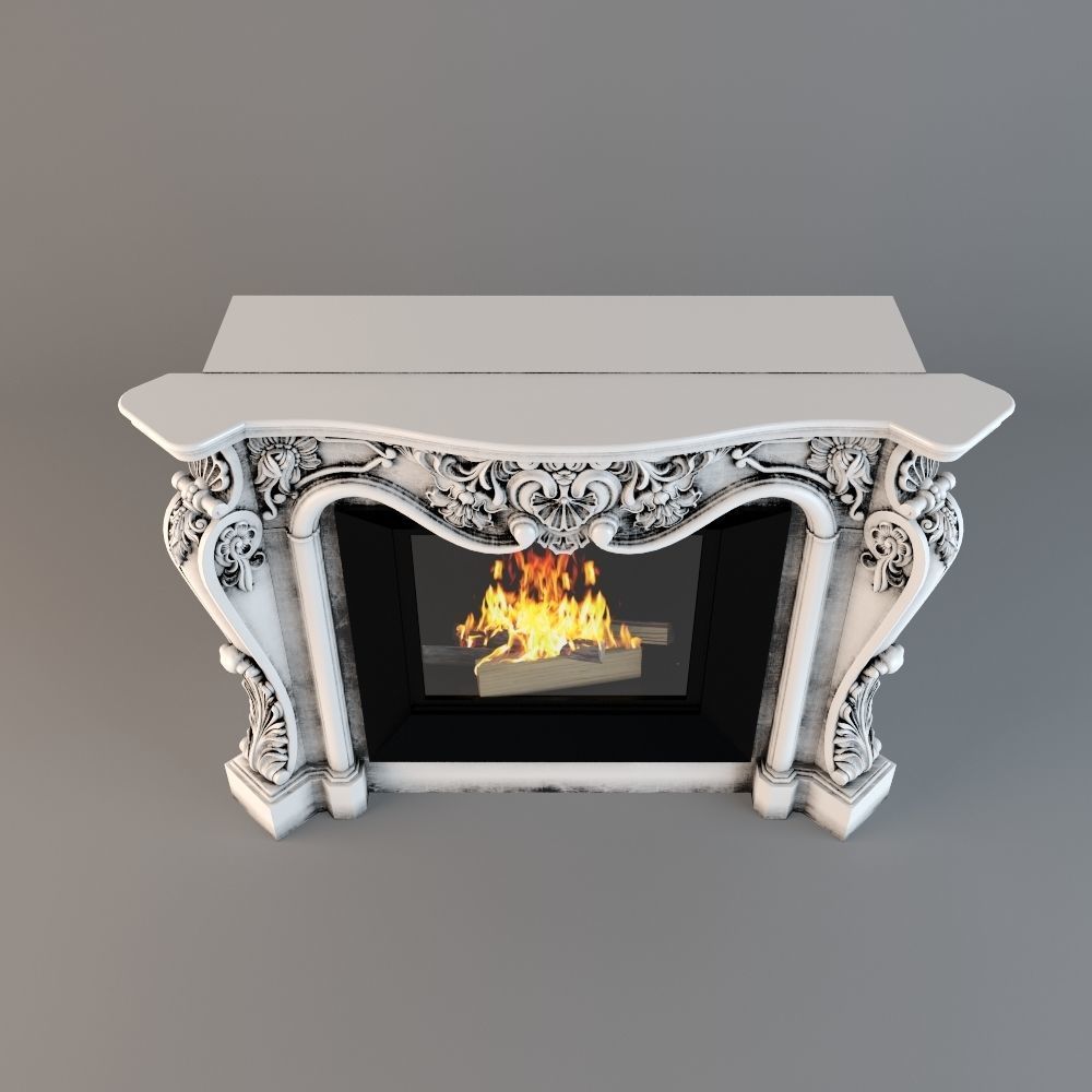 Classic fireplace 3D model_8