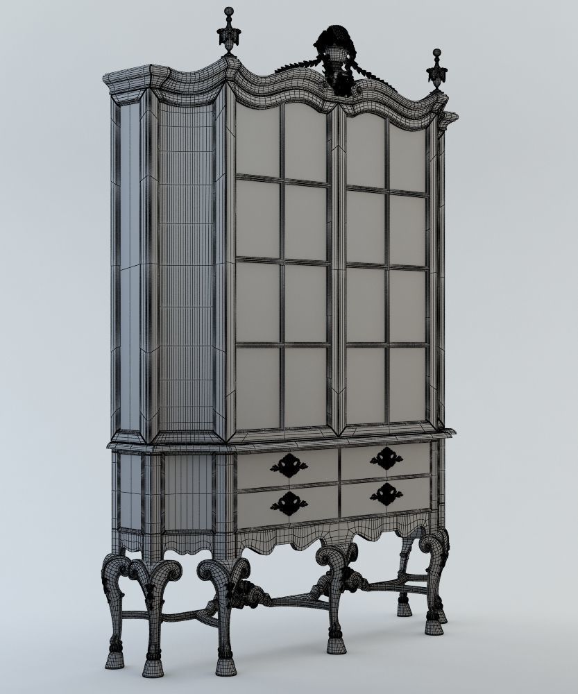 CABINET OF QUEEN ANNE STYLE 3D model_8