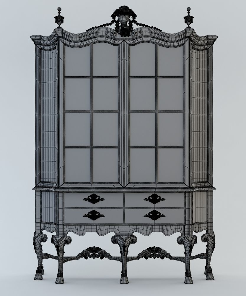 CABINET OF QUEEN ANNE STYLE 3D model_6