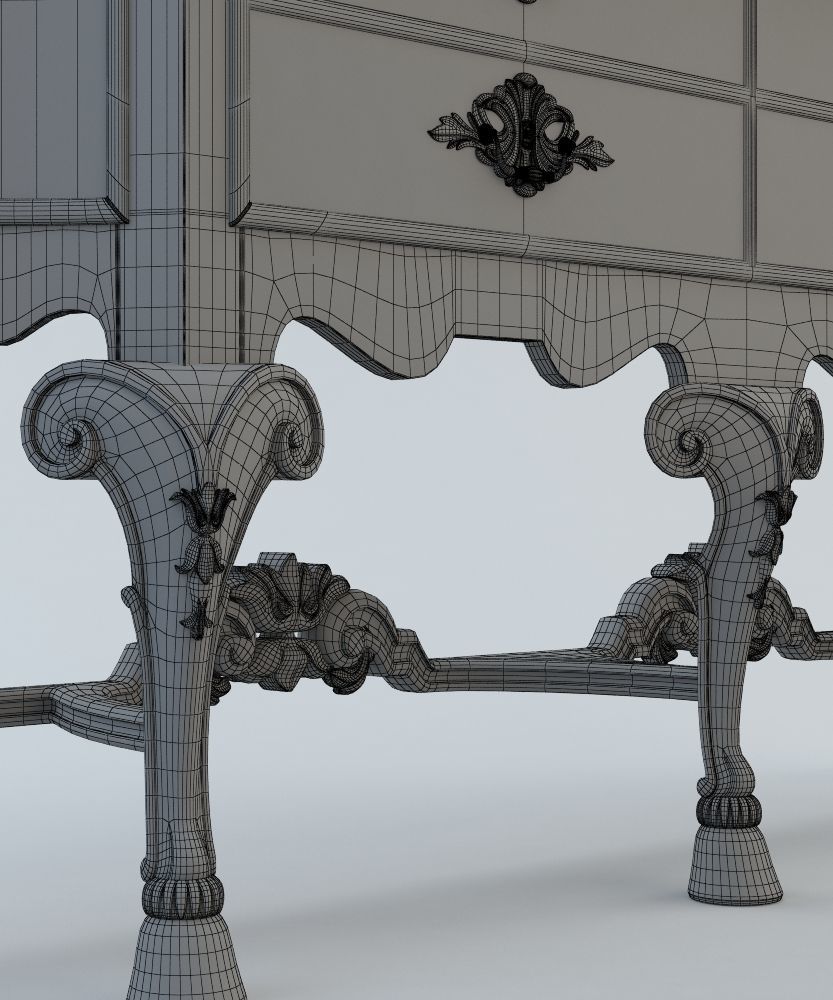 CABINET OF QUEEN ANNE STYLE 3D model_10