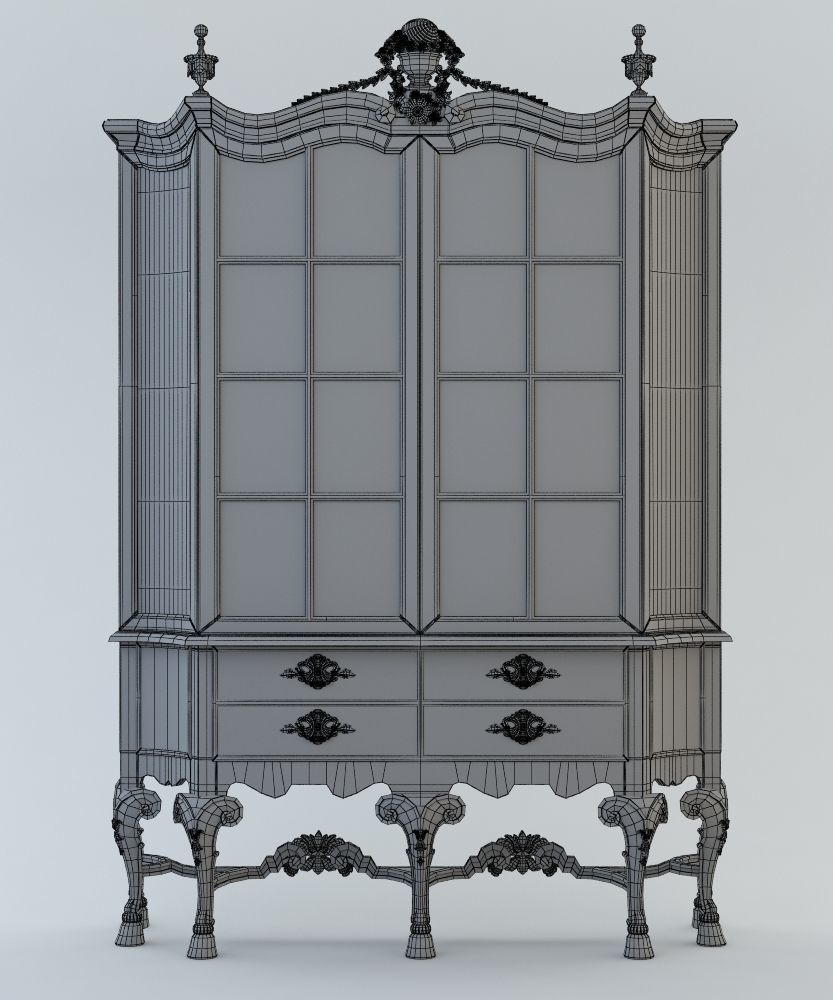 CABINET OF QUEEN ANNE STYLE 3D model_7