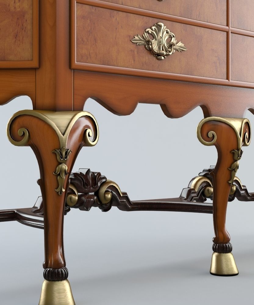 CABINET OF QUEEN ANNE STYLE 3D model_4