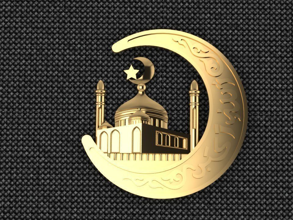 Mosque crescent 3D print model_2