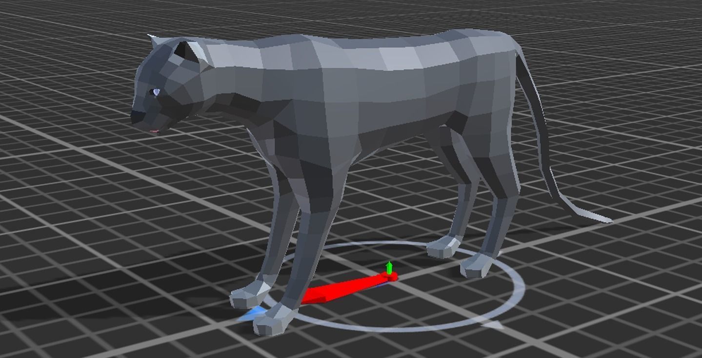 Lowpoly african animal  Low-poly 3D model_9