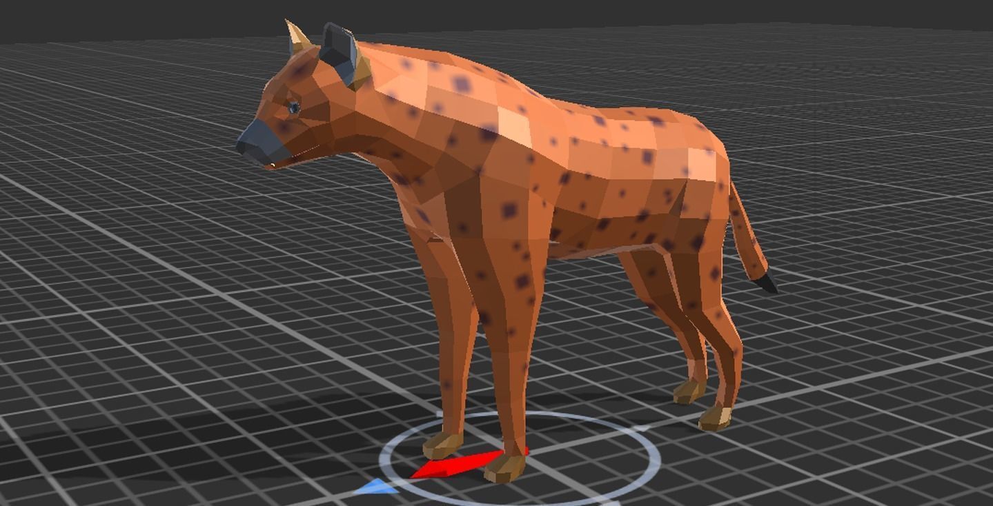 Lowpoly african animal  Low-poly 3D model_6