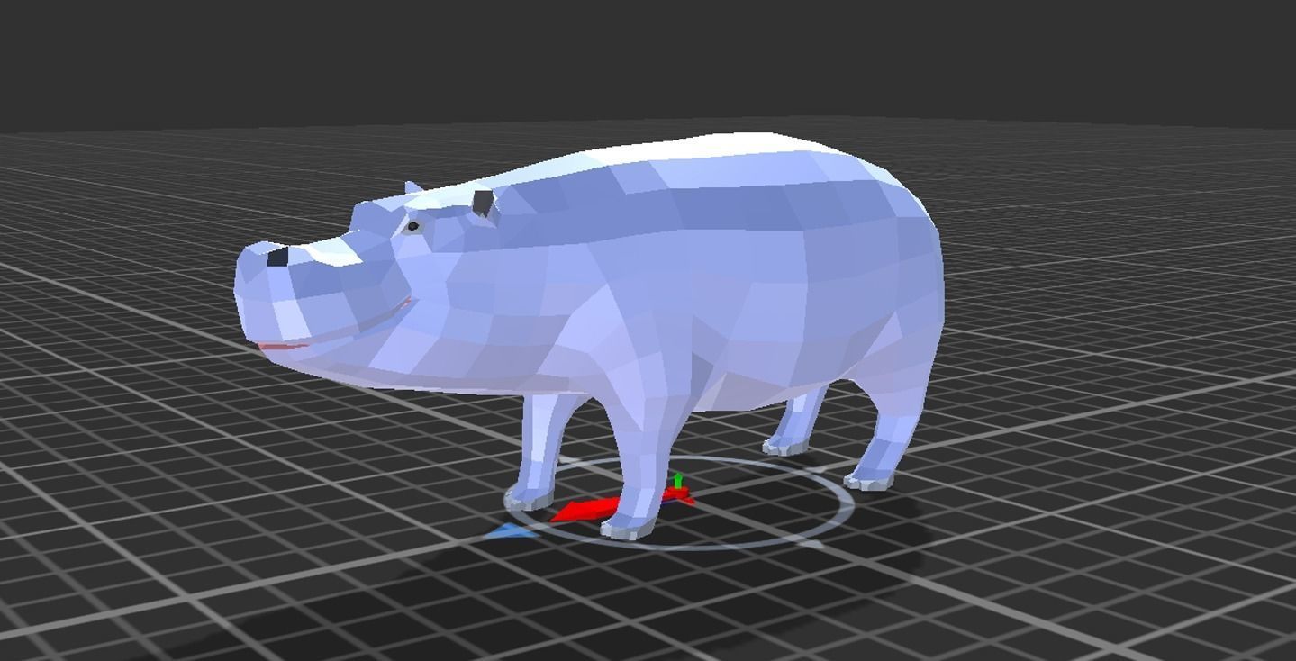 Lowpoly african animal  Low-poly 3D model_5