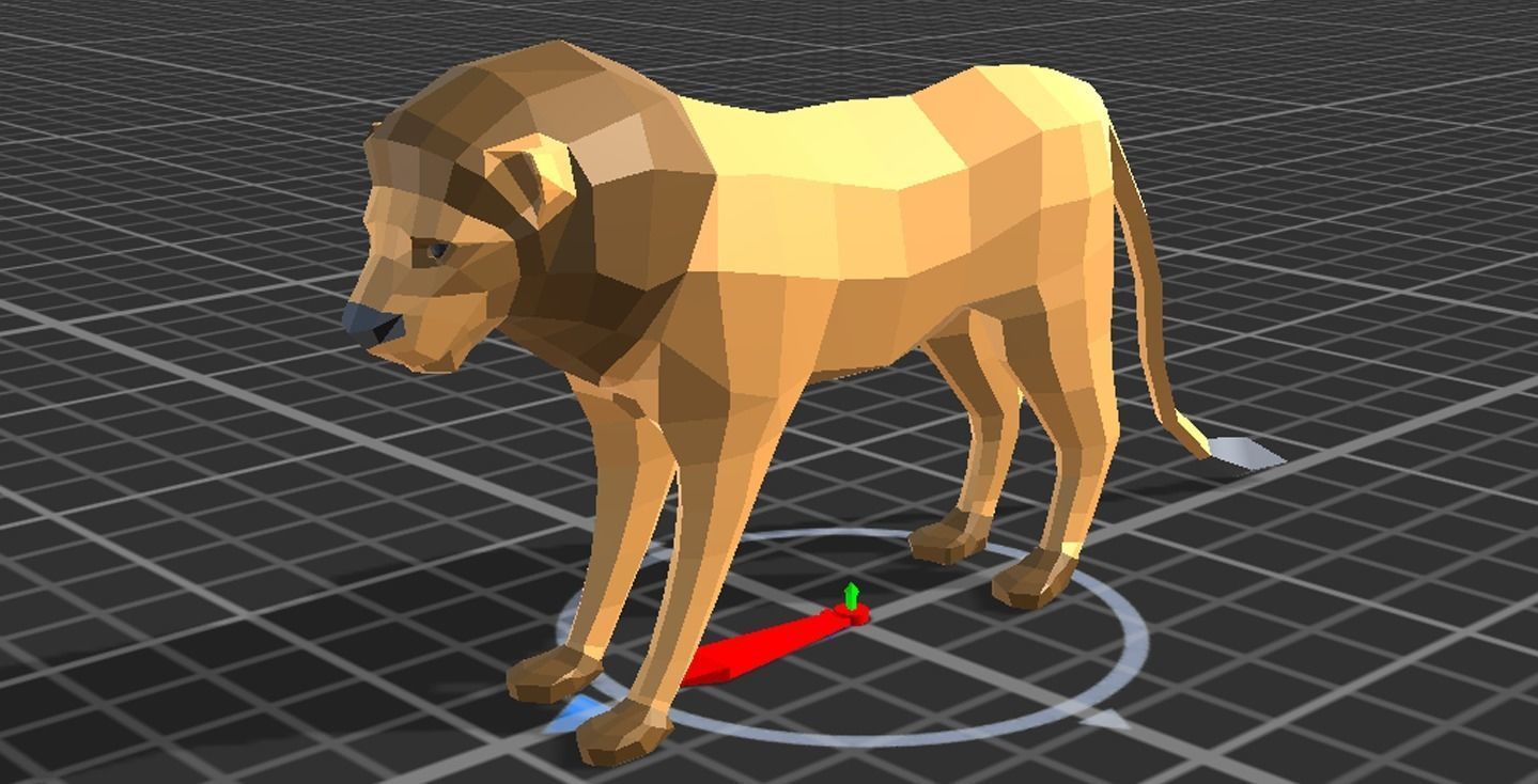 Lowpoly african animal  Low-poly 3D model_8