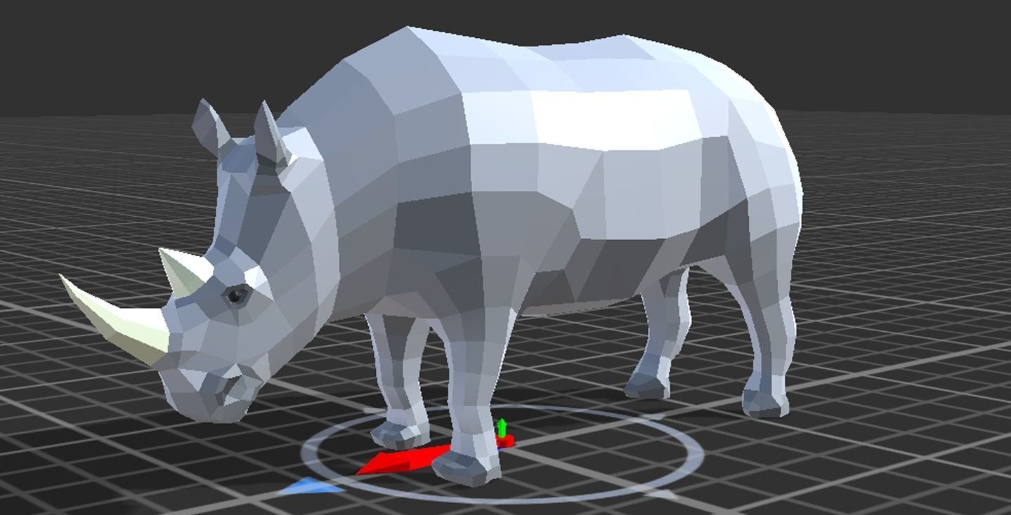 Lowpoly african animal  Low-poly 3D model_10