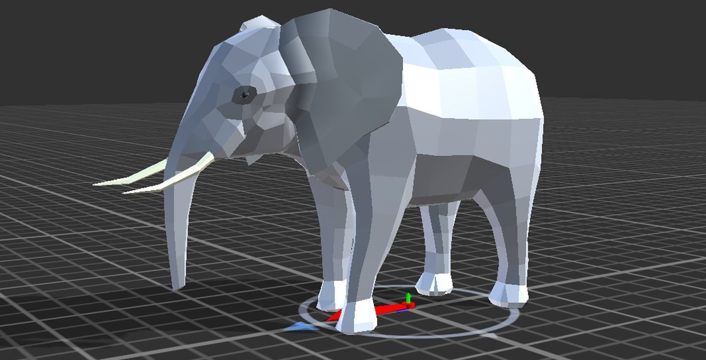 Lowpoly african animal  Low-poly 3D model_4