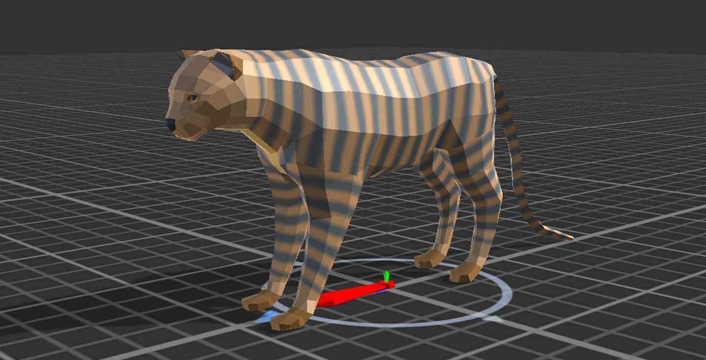 Lowpoly african animal  Low-poly 3D model_11