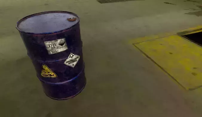 Drum Hazzard Free low-poly 3D model