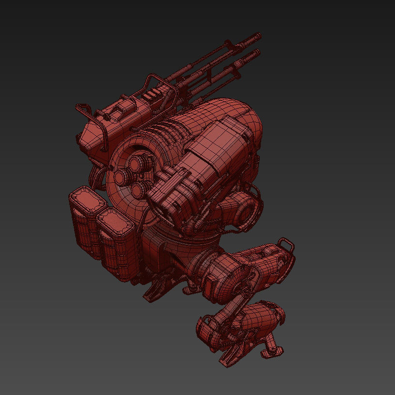 Robot rocket launcher 3D model_10