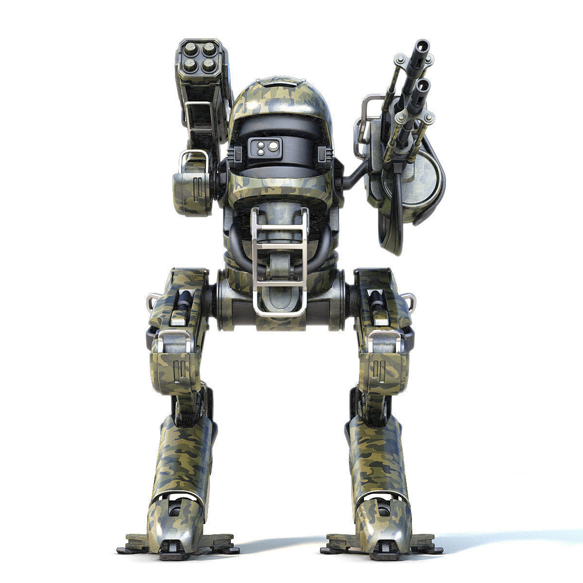 Robot rocket launcher 3D model_5