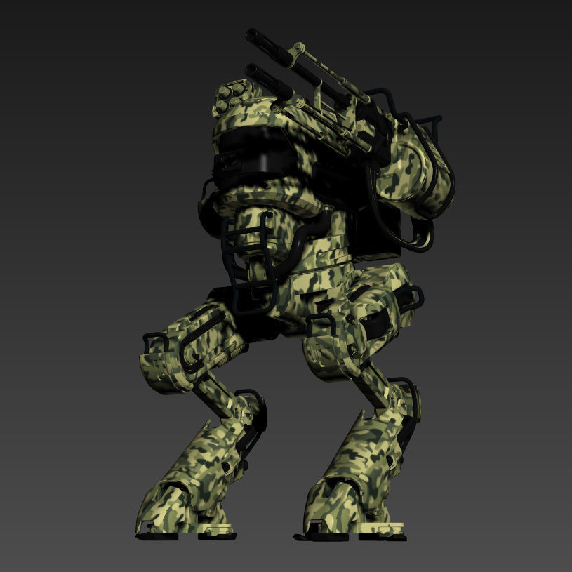 Robot rocket launcher 3D model_8