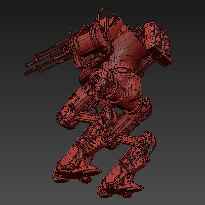 Robot rocket launcher 3D model_12