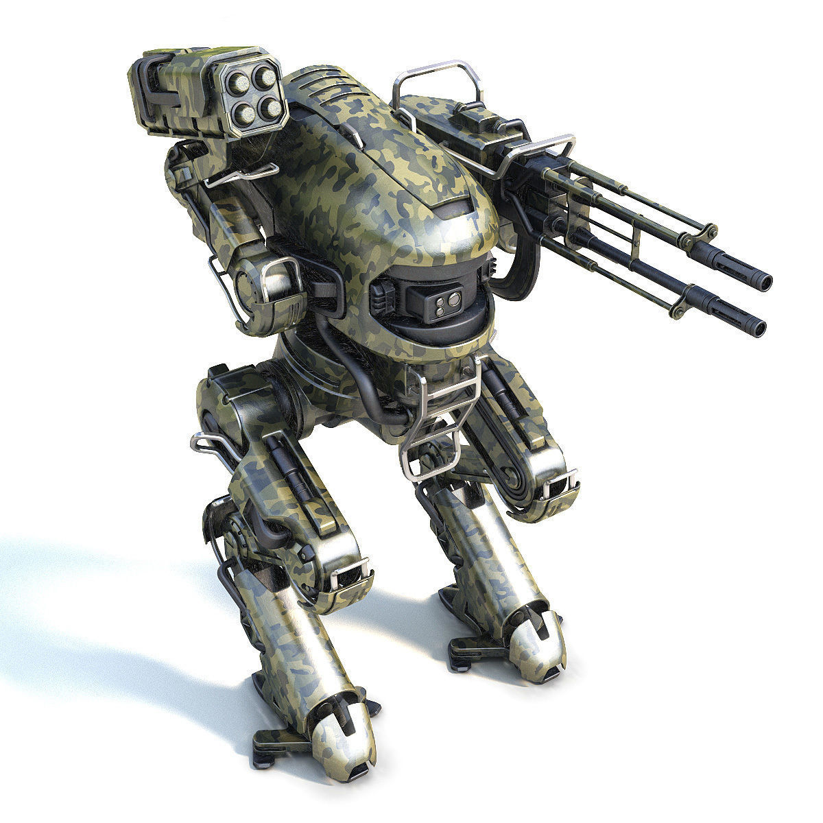 Robot rocket launcher 3D model_4