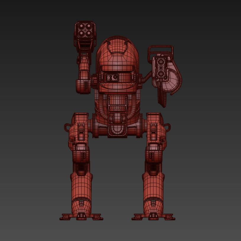 Robot rocket launcher 3D model_14