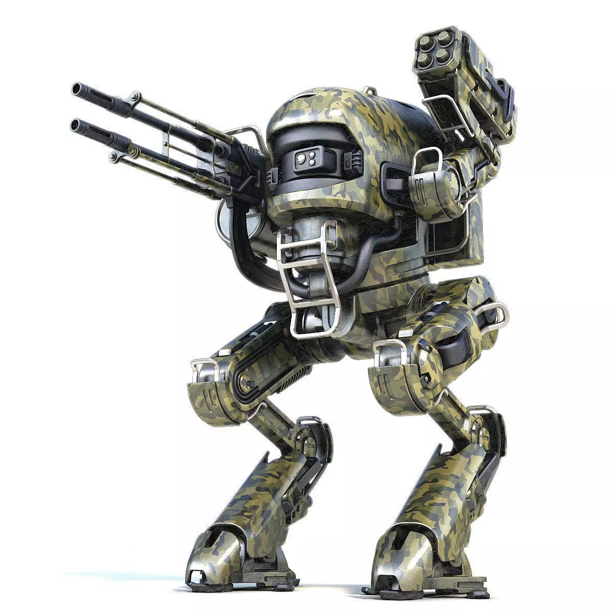 Robot rocket launcher 3D model_0