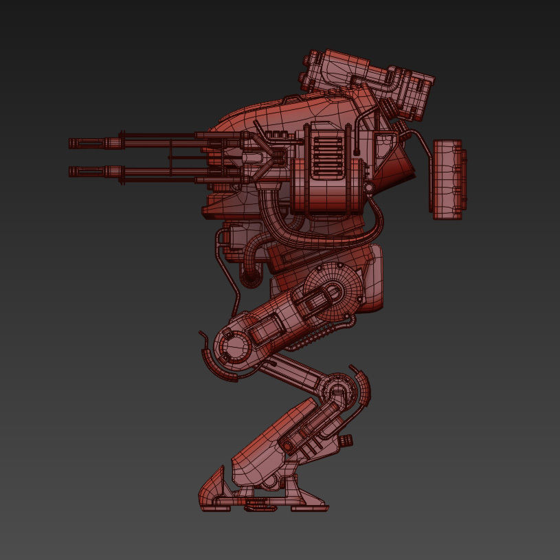 Robot rocket launcher 3D model_13