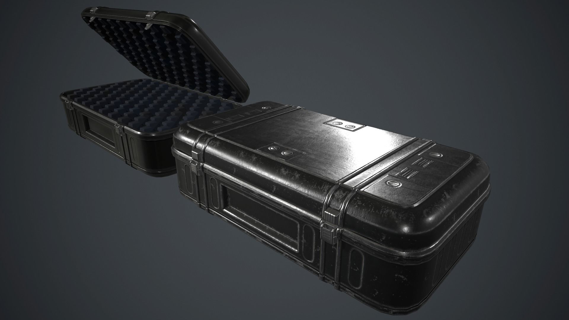 Military Weapon Case PBR Game Ready Low-poly 3D model_2