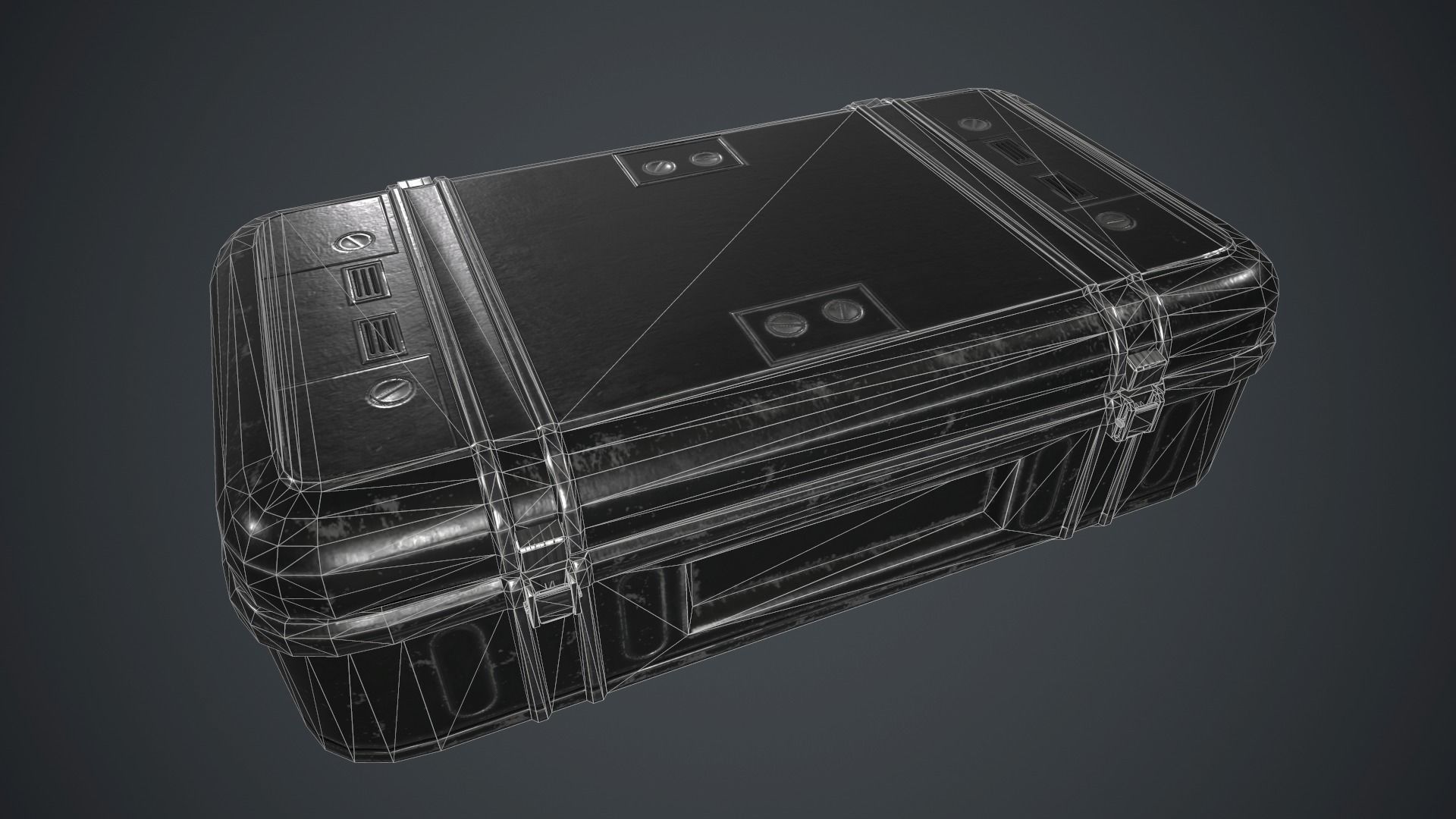 Military Weapon Case PBR Game Ready Low-poly 3D model_12