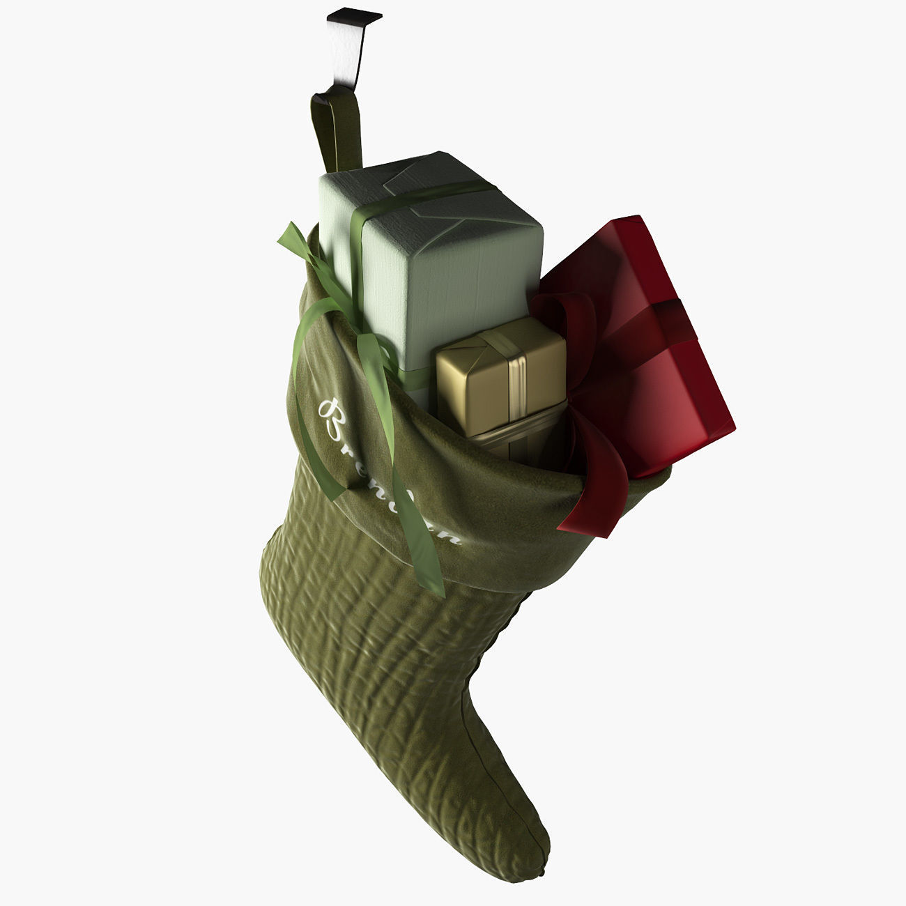 Christmas stocking 3D model_5