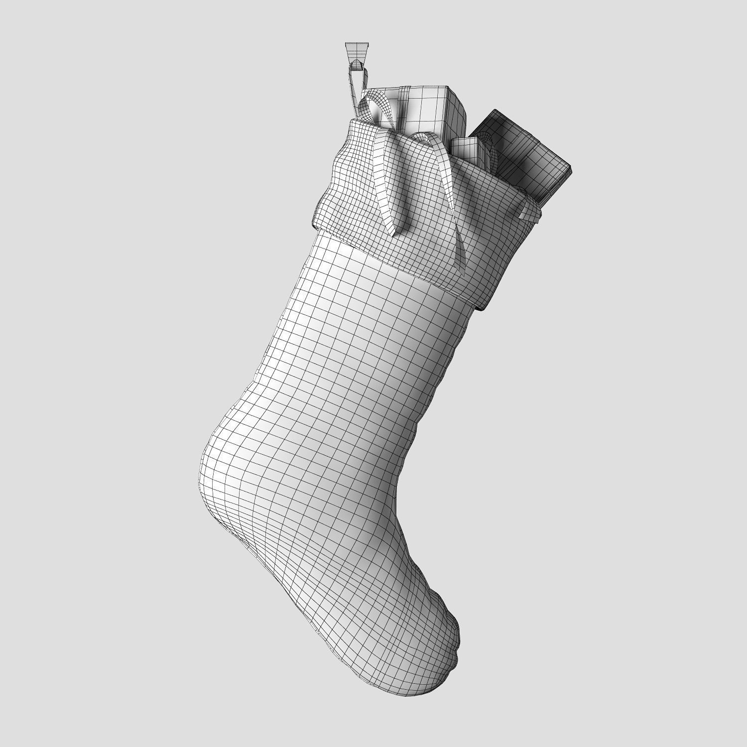 Christmas stocking 3D model_6