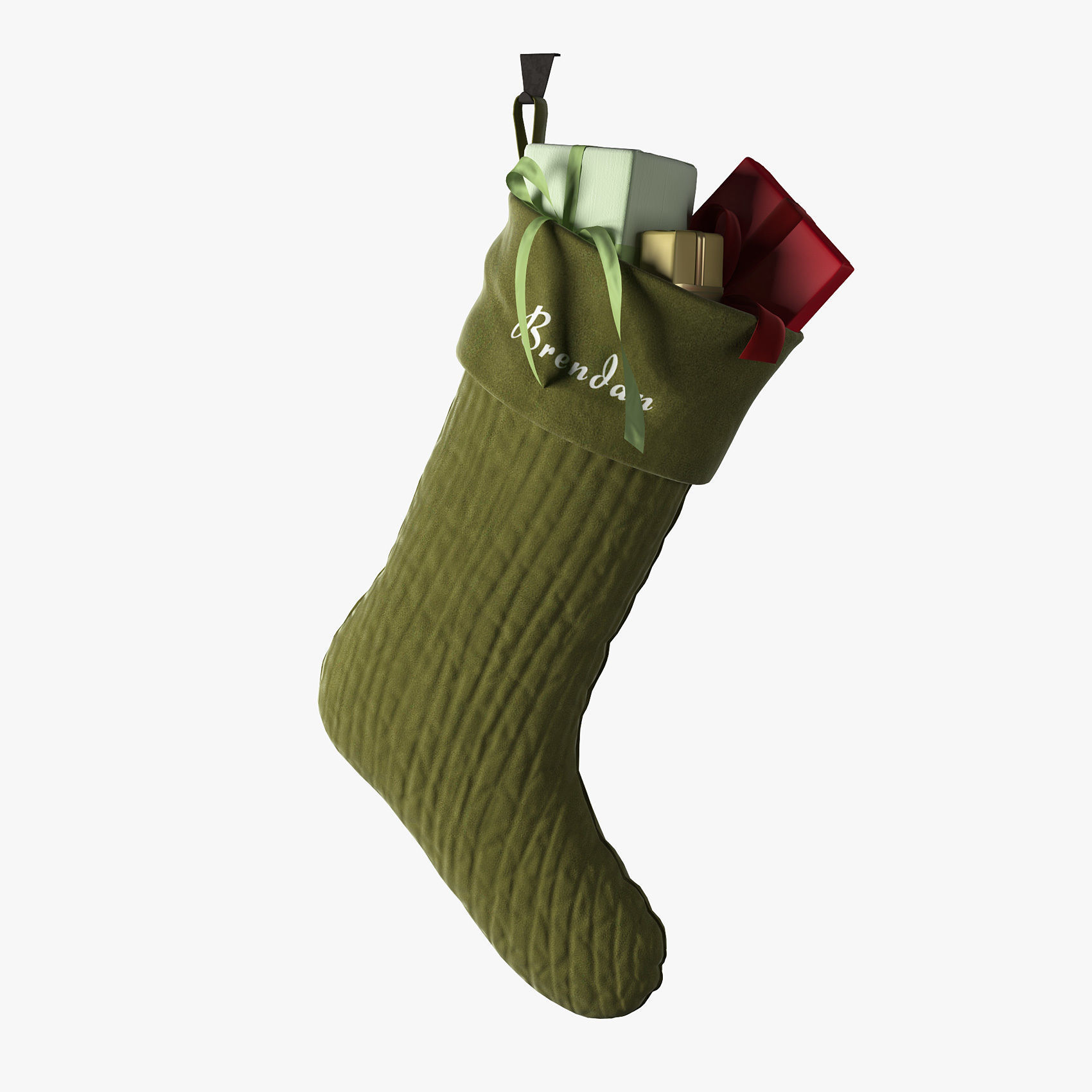 Christmas stocking 3D model_1