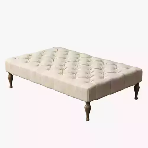 Restoration Hardware  60 Bennett Rectangular Upholstered Ottoma Low-poly 3D model