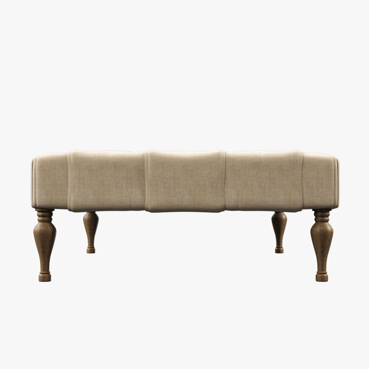 Restoration Hardware  60 Bennett Rectangular Upholstered Ottoma Low-poly 3D model_1