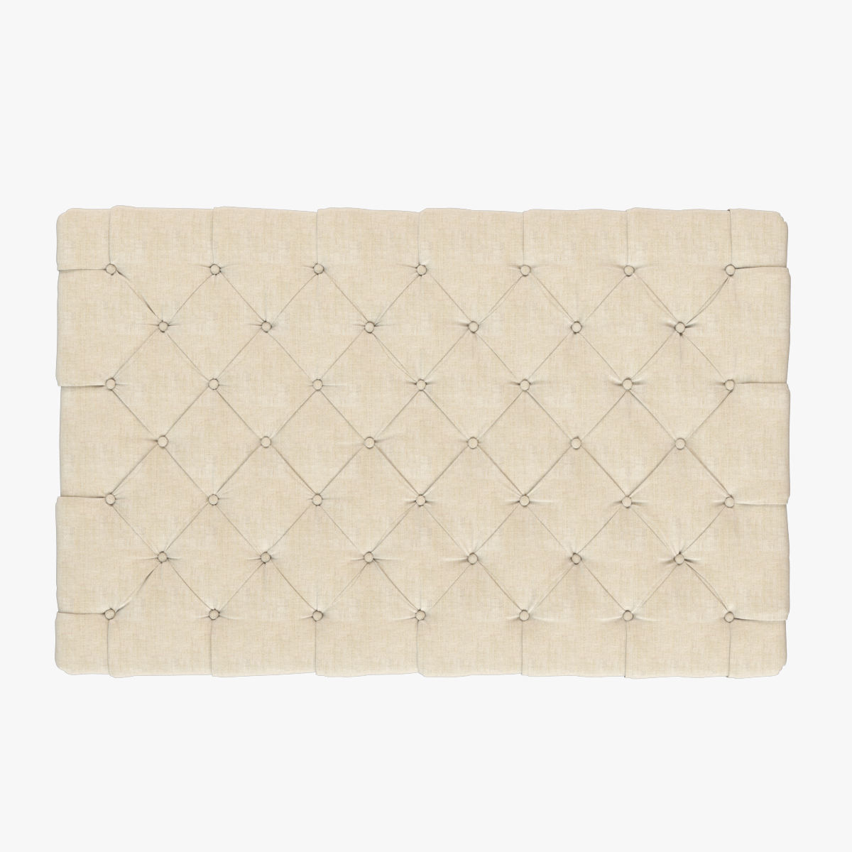 Restoration Hardware  60 Bennett Rectangular Upholstered Ottoma Low-poly 3D model_5