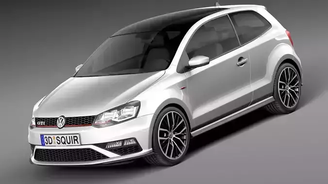 Volkswagen Polo GTi 3-door 2015 3D model