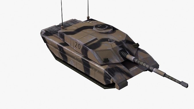 Challenger2 Tank Low-poly 3D model