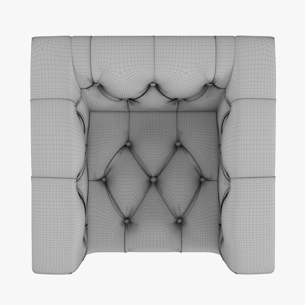 Restoration Hardware  Savoy Upholstered Chair  Low-poly 3D model_7