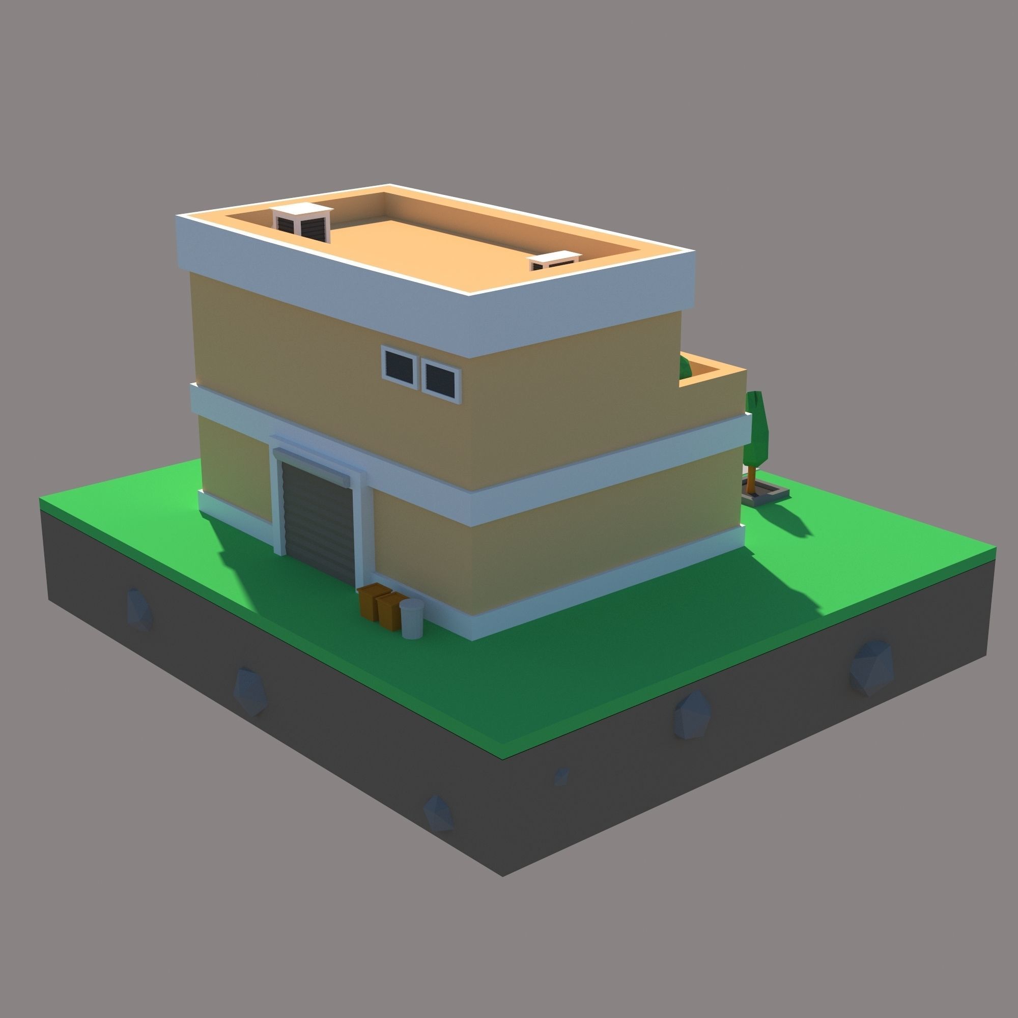 building low poly Low-poly 3D model_3