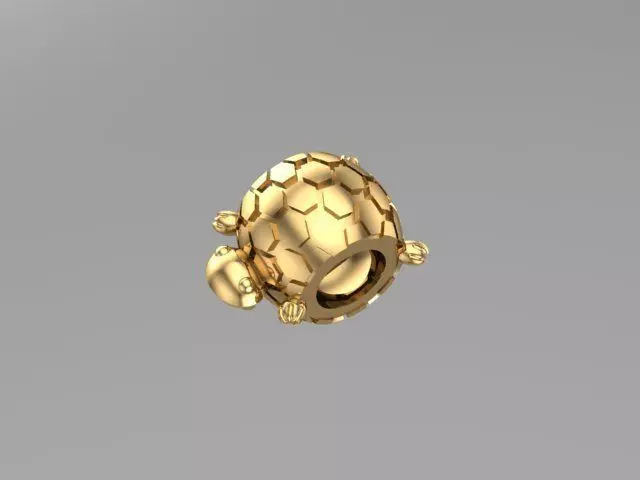 charming turtle charm ball  3D print model_0