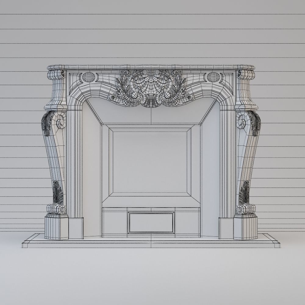 Fireplace Gusar 3D print model_3