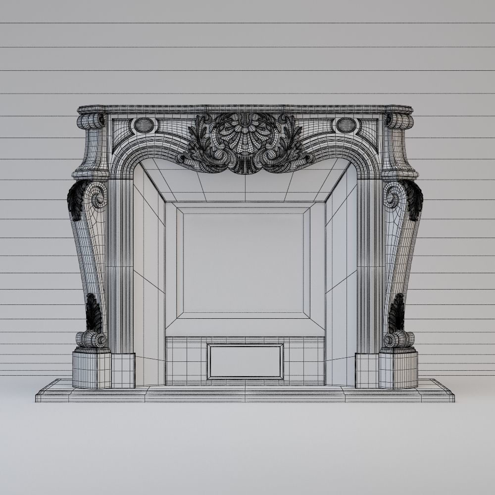 Fireplace Gusar 3D print model_4