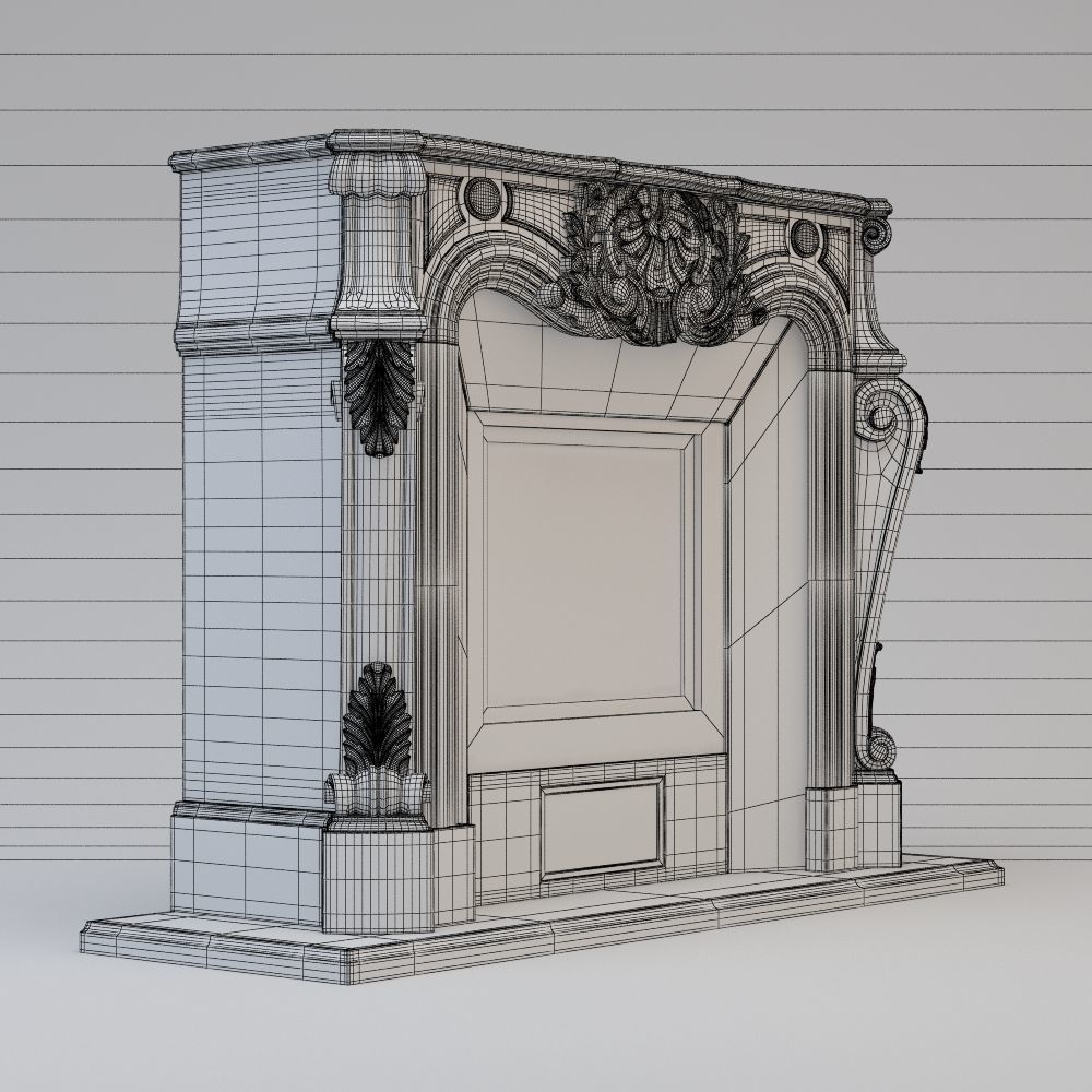 Fireplace Gusar 3D print model_5