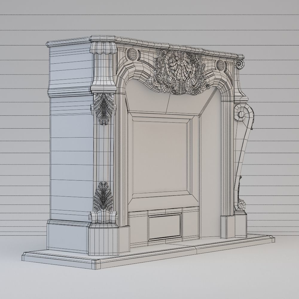 Fireplace Gusar 3D print model_8