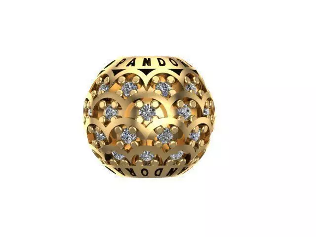 fish pattern charm ball 3D print model