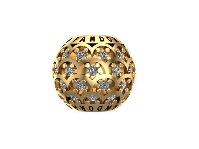fish pattern charm ball 3D print model